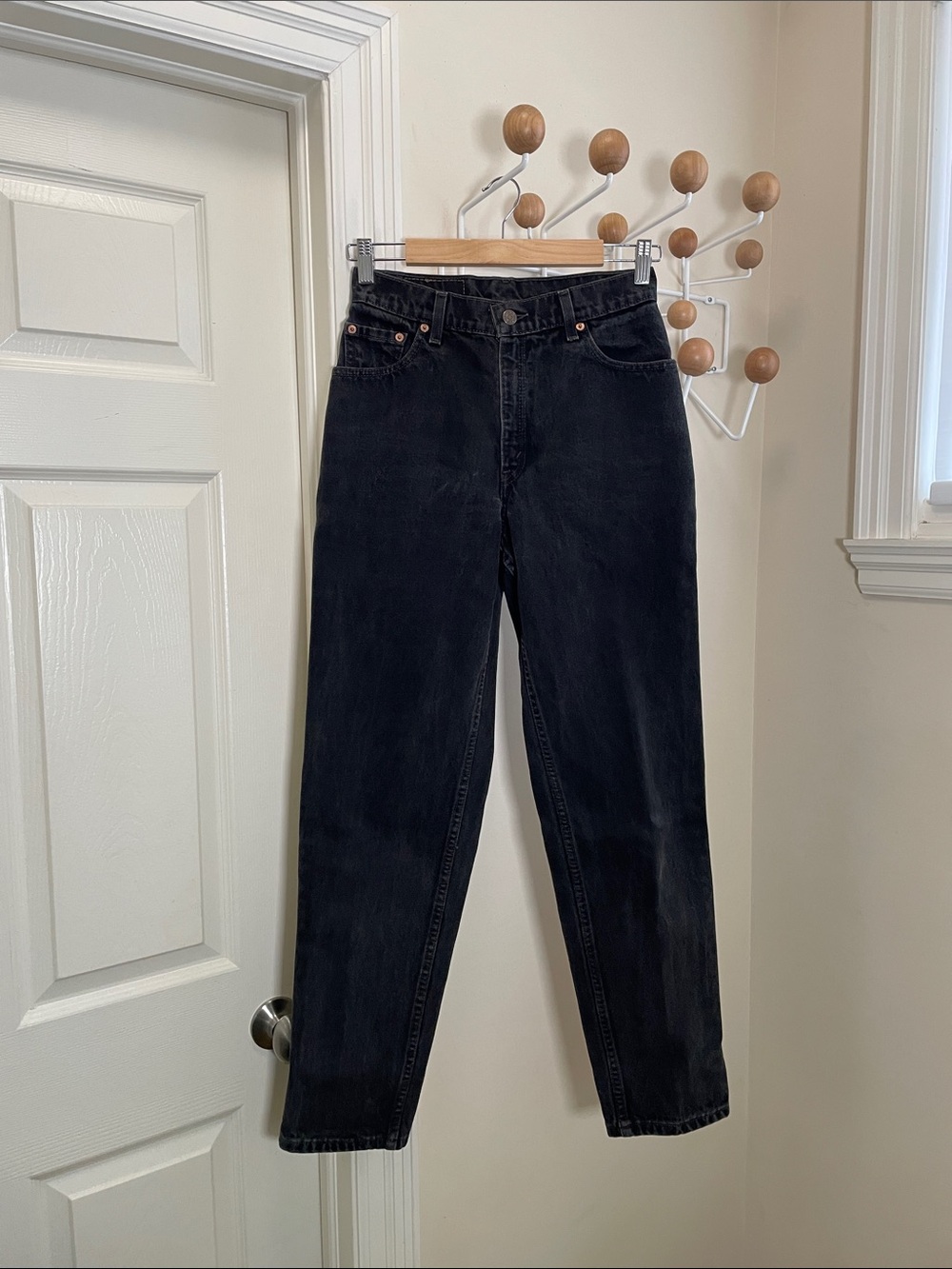 Levi's 550 - Vintage 90s High Rise Tapered Jeans - Black - 6